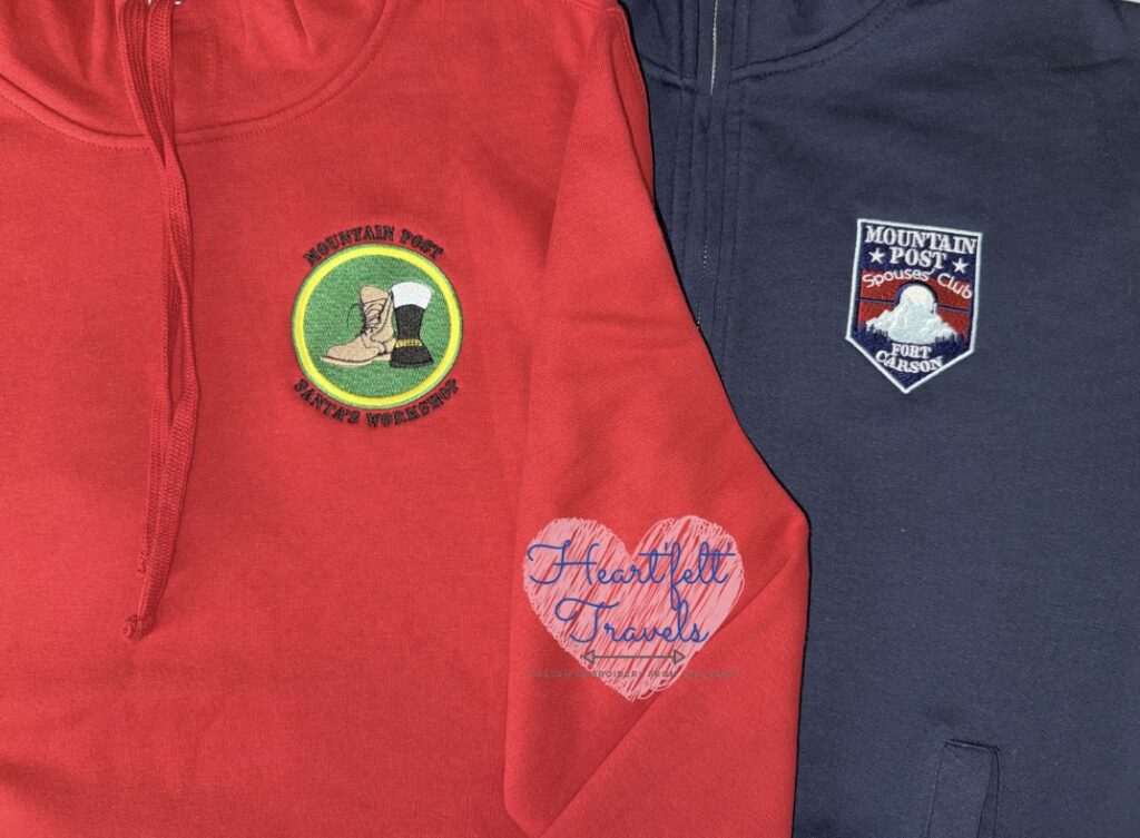 Custom embroidery by Heart'felt' Travels